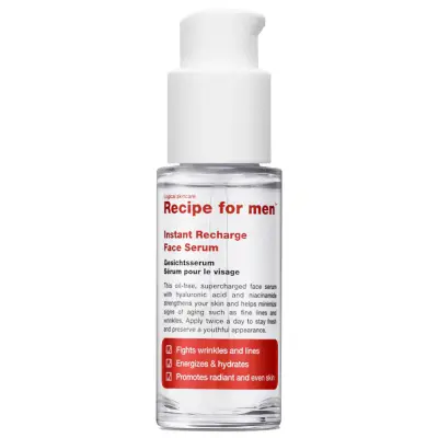 Recipe for men Instant Recharge Face Serum