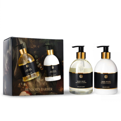 Benjamin Barber Gift Set Saffron & Leather Hand Duo