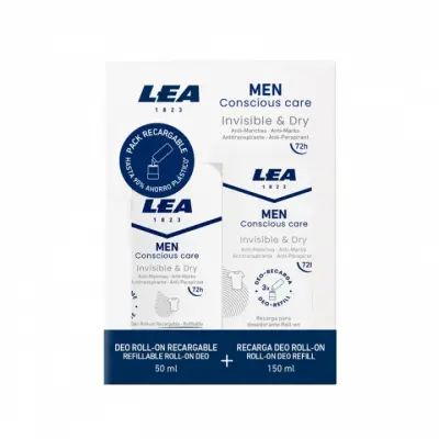 Men Invisible & Dry Refillable Deo Roll on Kit