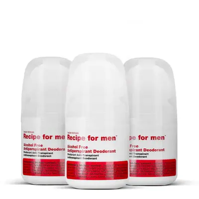 Recipe for men Antiperspirant Deo Roll-On (3-pack)
