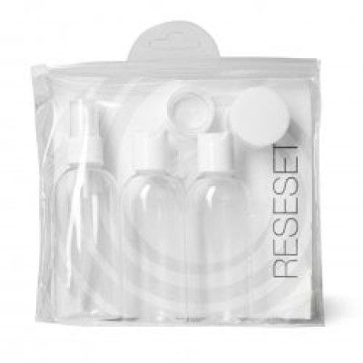 Rese-set med tomma förpackningar