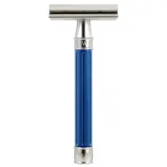 Edwin Jagger 3ONE6 Stainless Steel Blue DE Safety Razor
