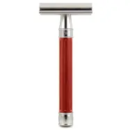 Edwin Jagger 3ONE6 Stainless Steel Red DE Safety Razor