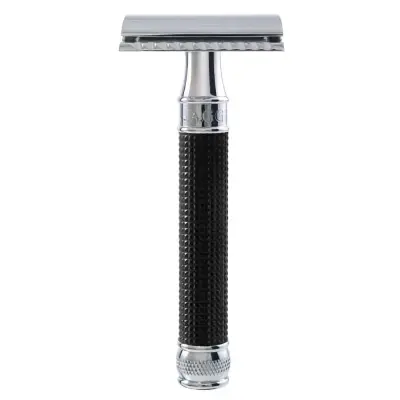 Edwin Jagger Black Chrome 3D Laser Diamond DE Razor