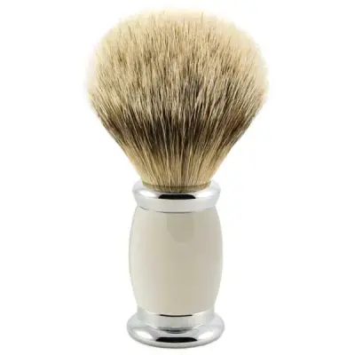 Edwin Jagger Bulbous Grey Silver Tip Badger Shaving Brush