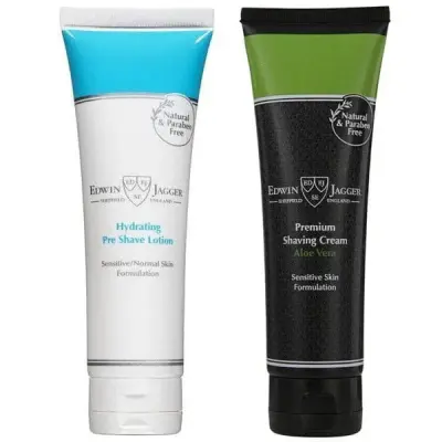 Edwin Jagger Pre Shave Lotion + Aloe Vera Shaving Cream 75ml