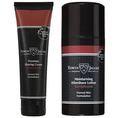 Edwin Jagger Sandalwood Shaving Cream 75ml + Aftershave Lotion
