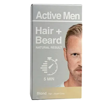 Active Men Beard and Hair color - Blond (1 sæt)