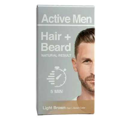 Active Men Beard and Hair color - Light Brown (1 sæt)