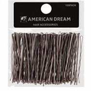 American Dream Hair Grips Pack of 100 Hair Grips Brown