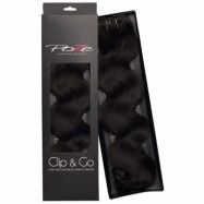 Poze Hairextensions Poze Clip & Go Standard Wavy 55cm 1B Midnight Brow