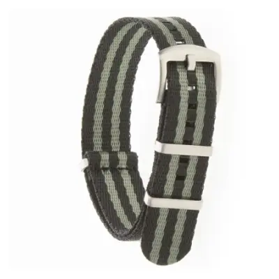 SEATBELT Heavy Nato Strap Black Bond Style Satin 20 mm XL
