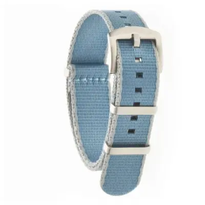 SEATBELT Heavy Nato Strap Light Grey Blue Satin 20 mm