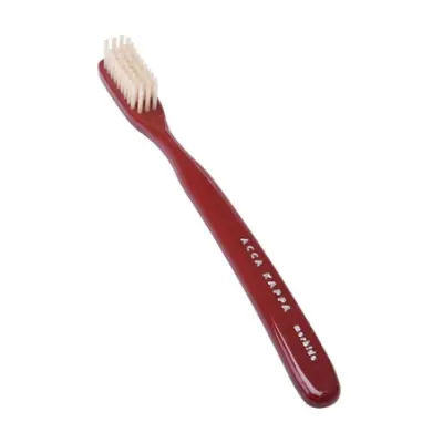 Vintage Toothbrush Hard Nylon Bristles Red