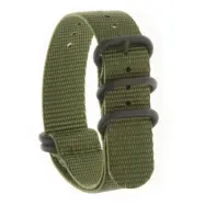 ZULU FIVE Army Green Strap Black 24 mm