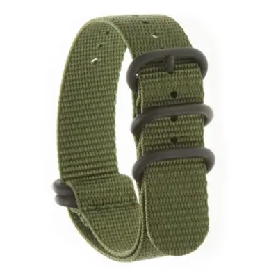 ZULU FIVE Army Green Strap Black 24 mm