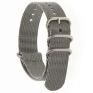 ZULU FOUR Grey Nato Strap Heavy Satin 24 mm