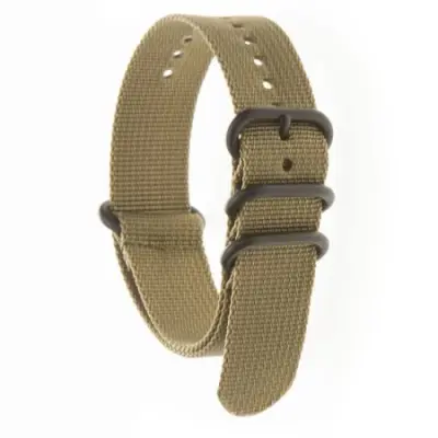 ZULU FOUR Olive Green Nato Strap Black 20 mm