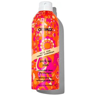 Amika Perk Up Plus, extended clean dry shampoo, 358 ml