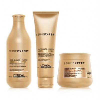 Loreal Absolut Repair Gold Shampoo & Masque + Gold Blow-dry Creme På Köpet!