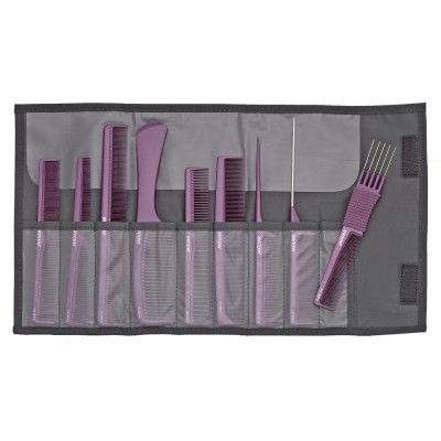 Set med 9 frisörkammar från Jaguar