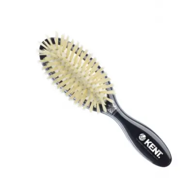 Classic Shine Small Soft White Pure Bristle Hairbrush