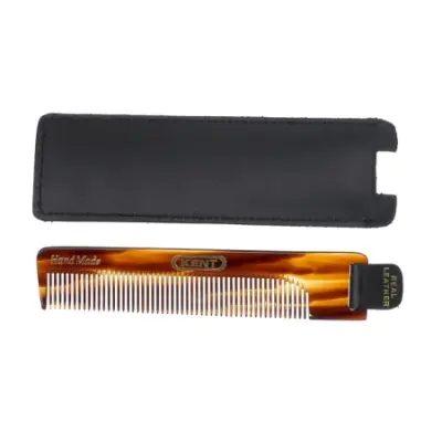 Fintandad Handgjord Pocketkam i Läderfodral