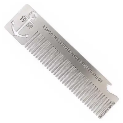 Rumble 59 Stainless Steel Hair Comb, Anchor
