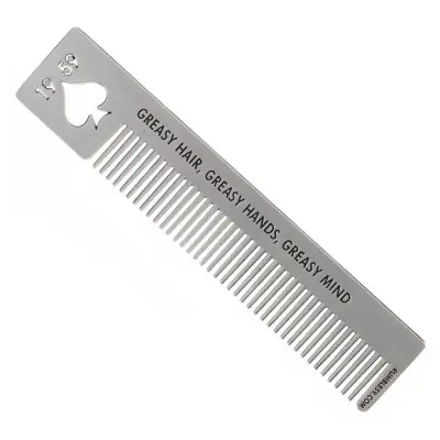 Rumble 59 Stainless Steel Hair Comb, Spades