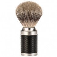 MUHLE Rocca Silvertip Badger Shaving Brush Stainless Steel Black