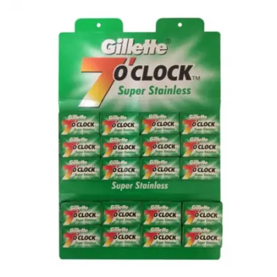 7 o'clock Super Stainless Double Edge Razor Blades x100