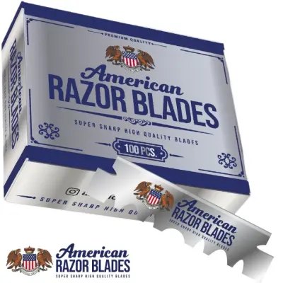 American Single Edge Razor Blades x100
