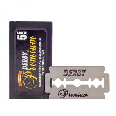 Derby Black Premium  Dubbelrakblad  5-pack