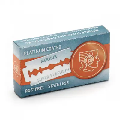 Dubbelrakblad Super Platinum Stainless x10