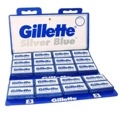 Gillette Silver Blue Double Edge Razorblades -x100