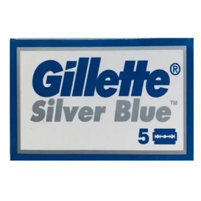 Gillette Silver Blue Double Edge Razorblades -x5