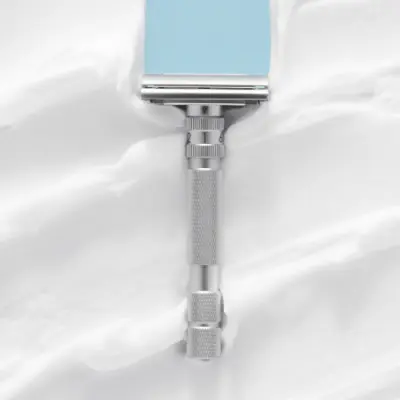 Rockwell T2 Safety Razor Twist-to-open Brushed Chrome