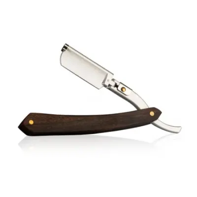 Straight Razor with Wooden Handle