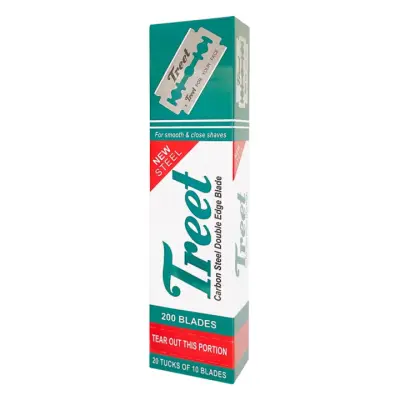 Treet New Steel Double Edge Razor Blades x200
