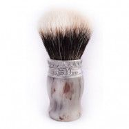 Faux Horn Resin 2 Band Silvertip Manchuria Shaving Brush