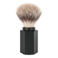 HEXAGON Silvertip Fibre Shaving Brush Anodised aluminum graphite