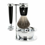 MÃ¼hle Rytmo Shaving Set Safety Razor + Shaving Brush + Bowl, Noir