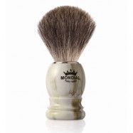 Mondial Basic Shaving Brush Grey Badger, Clear Marble