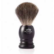 Mondial Basic Shaving Brush Grey Badger, Satin Black