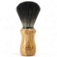 Omega Shaving Brush Hi Brush Black Fibre Olive Wood