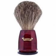 Plisson Faceted Shaving Brush Burr Walnut Pure Badger