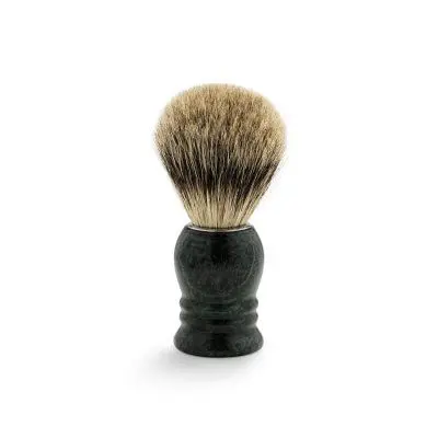 Rakborste i grön marmor och grävlingsborst