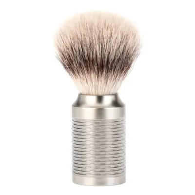 ROCCA Silver Matt Silvertip Fibre Shaving Brush