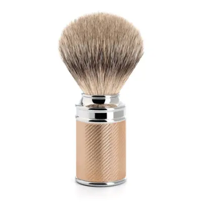 Traditional Rosegold Silvertip Badger Rakborste