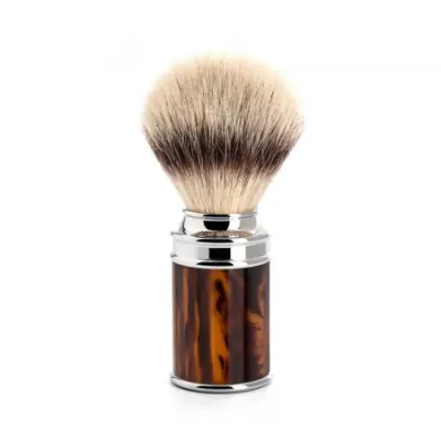 TRADITIONAL Silvertip fibre Resin Tortoiseshell Shaving Brush